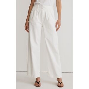 NWT Madewell The Harlow Wide Leg Jean Size 28 Petite in Tile White
